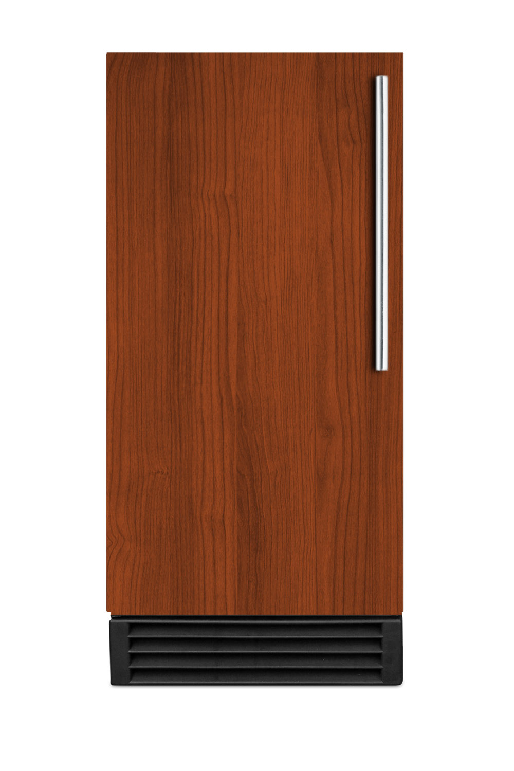 Built-in NSF-listed automatic defrost clear icemaker with internal pump and integrated door frame to accept full overlay panels